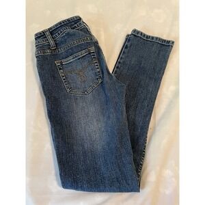 American Rag Jeans Size 1 Skinny Blue Denim Low Rise Medi Wash Cotton Blend